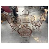 Vintage Wrought Iron Bistro Set