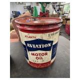 Atlantic Aviation motor oil can