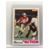 Joe Montana 1982 Topps In Action