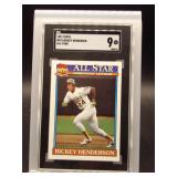 Rickey Henderson 1991 Topps All-Star SGC 9