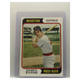 Dwight Evans 1974 Topps *first solo