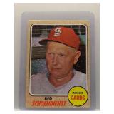 Red Schoendienst 1968 Topps