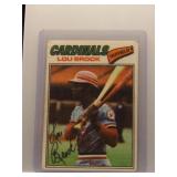 Lou Brock *Cloth Sticker 1977 Topps