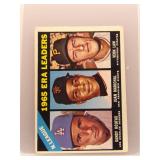 S. Koufax, J. Marichal 1966 Topps ERA Leaders