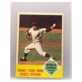Yanks' Ford Wins Series Opener 1963 Topps World...