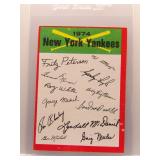 Yankees Checklist 1975 Topps