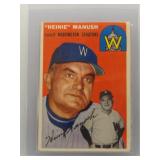 Heinie Manush 1954 Topps