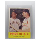 Willie Mays Stan Musial 1963 Topps Pride of NL