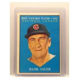 Hank Sauer 1961 Topps 52' MVP