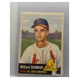 Willard Schmidt 1953 Topps