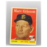 Marv Grissom 1958 Topps