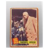 Farewell Speech 1962 Topps Babe Ruth