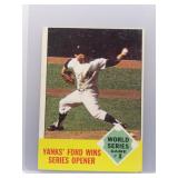 Yanks' Ford Wins Series Opener 1963 Topps World...