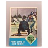 Pierce Stars In 3-Hit Victory 1963 Topps World...