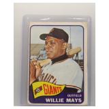 1965 Topps Mays Writing on Back
