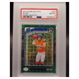 Bo Nix 2024 Optic Rookie Green Velocity PSA 8