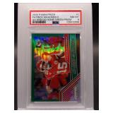 Patrick Mahomes 2020 Prizm Green Holo PSA 8