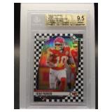 Isiah Pacheco 2024 Prizm Checkerboard Beckett 9.5