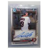 Aaron Sabato 2021 Bowman Chrome auto