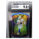 Justin Herbert 2020 Select blue die-cut prizm...