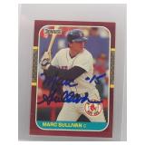 Marc Sullivan 1987 Donruss Auto