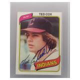 Ted Cox 1980 Topps Auto