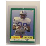 Barry Sanders 1991 Fleer League Leaders