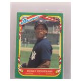 Rickey Henderson 1987 Fleer Sticker