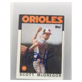 Scott McGregor 1986 Topps Auto