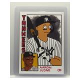 Aaron Judge custom card The Simpsons 1984 style