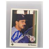 Ed Romero 1989 Upper Deck Auto