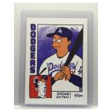 Shohei Ohtani custom card The Simpsons 1984 style