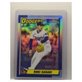 Roki Sasaki 2025 Topps Chrome Rookie 1990 style