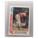 Nolan Ryan 1982 Topps Highlight