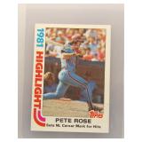 Pete Rose 1982 Topps Highlight