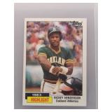 Rickey Henderson 1984 Topps Highlight