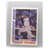 Reggie Jackson 1982 Topps In Action