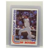 Reggie Jackson 1982 Topps In Action