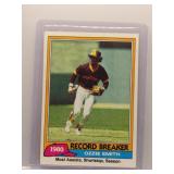 Ozzie Smith 1981 Topps Record Breaker