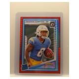 Omarion Hampton 2025 Optic Rookie Orange Hyper