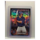 Wyatt Langford 2024 Topps Chrome Pro Debut