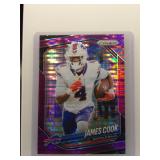 James Cook 2025 Prizm No Huddle Purple Disco
