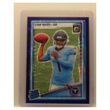 Cam Ward 2025 Optic Purple Shock Rookie