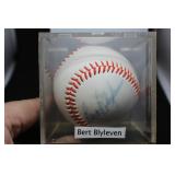 Blurry Autographed Bert Blyleven baseball
