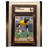 Rickey Henderson 1985 Donruss SGC 5