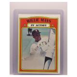 Willie Mays 1972 Topps In Action