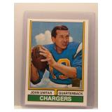 John Unitas 1974 Topps Commemerative Series