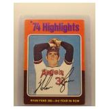 Nolan Ryan 1975 Topps Highlights