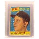 Bob Friend 1958 Topps All-Star