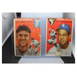 2 1954 Topps Lollar and Wehmeier